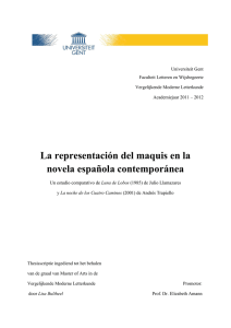 La representación del maquis en la novela española contemporánea