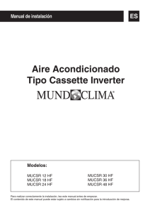 Aire Acondicionado Tipo Cassette Inverter