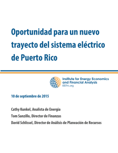 Oportunidad para un nuevo trayecto del sistema eléctrico de Puerto