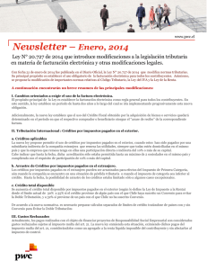Newsletter – Enero, 2014