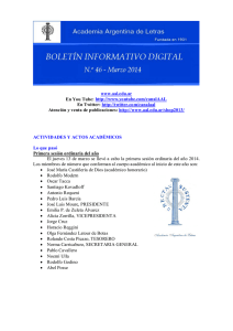 Boletín informativo digital - Asociación de Academias de la Lengua