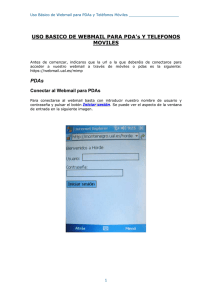 USO BASICO DE WEBMAIL PARA PDA`s Y TELEFONOS MOVILES
