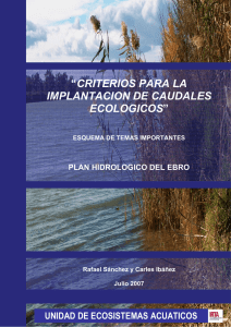 Caudales ecológicos - Confederación Hidrográfica del Ebro