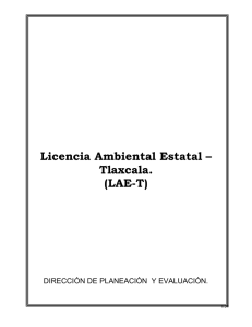 Licencia Ambiental Estatal – Tlaxcala. (LAE-T)