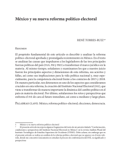 México y su nueva reforma político electoral