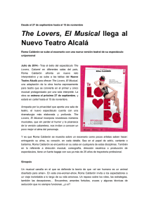 The Lovers, El Musical llega al Nuevo Teatro Alcalá