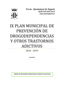 IX Plan municipal de prevención de drogodependencias