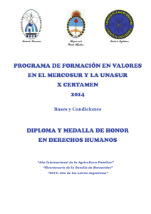 Diploma de Honor en DDHH