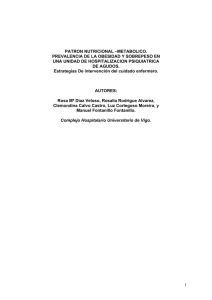 Patrón nutricional metabolico. Prevalencia de la obesidad