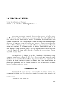 lA TERCERA CULTURA - Real Academia de Ciencias Morales y
