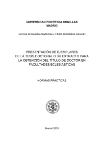 Folleto extracto tesis Normas publicación tesis doctoral