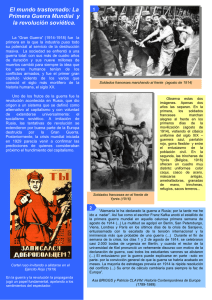 La Primera Guerra Mundial y la revolución rusa