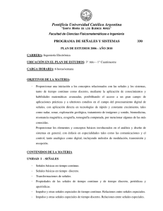 Señales y Sistemas - Universidad Católica Argentina