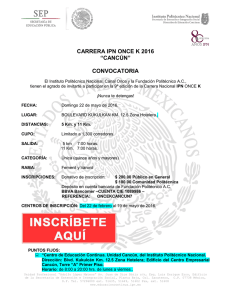 carrera ipn once k 2016 “cancún” convocatoria