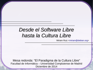 Desde el Software Libre hasta la Cultura Libre