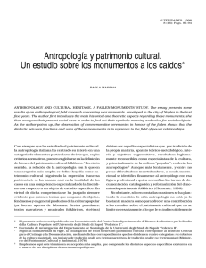 Antropología y patrimonio cultural. Un estudio sobre