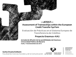 Evaluación de Prácticas en el Sistema Europeo de Transferencia de