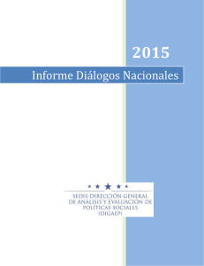 Informe Diálogos Nacionales - Secretaría de Desarrollo e Inclusión