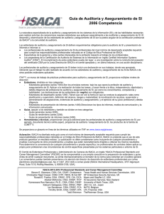 Guía de Auditoría y Aseguramiento de SI 2006 Competencia