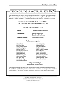 Tecnologia actual en PCs - Facultad de Ciencias Económicas