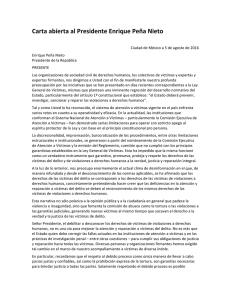 Carta abierta al Presidente Enrique Peña Nieto