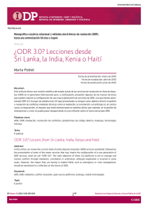 ¿ODR 3.0? Lecciones desde Sri Lanka, la India, Kenia o Haití