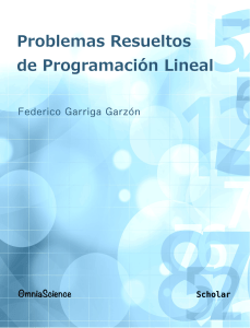 Problemas resueltos de programación lineal