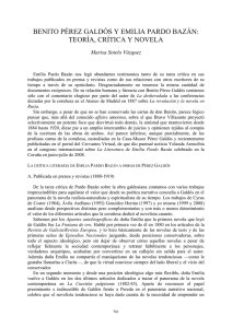 Benito Pérez Galdós y Emilia Pardo Bazán: teoría, crítica y novela