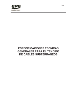 especificaciones tecnicas generales para el tendido de cables