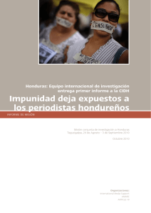Impunidad deja expuestos a los periodistas hondureños