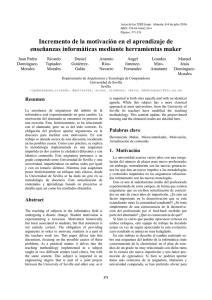 Incremento de la motivación en el aprendizaje de enseñanzas