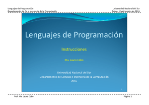 Lenguajes de Programación - Departamento de Ciencias e