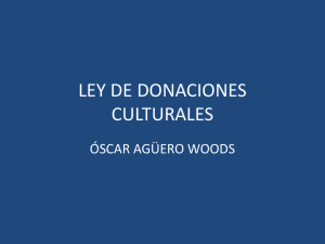 ley de donaciones culturales - Consejo Nacional de la Cultura y las