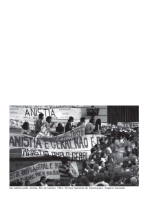 Ato público pela Anistia. Rio de Janeiro, 1982. Serviço