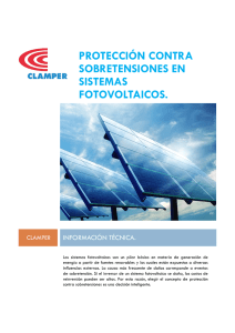 Protección contra sobretensiones en sistemas fotovoltaicos.