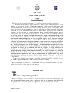 UBA 1 Lengua - Guía 4 - 27 de abril El texto Organización interna