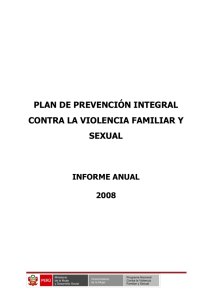plan de prevención integral contra la violencia familiar y sexual