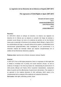 La regresión de los Derechos de la Infancia en España 2007