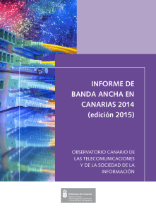 Informe de banda ancha en Canarias 2014 (edición 2015