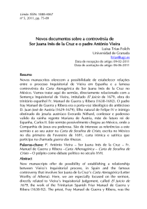 Novos documentos sobre a controvérsia de Sor Juana Inés de la