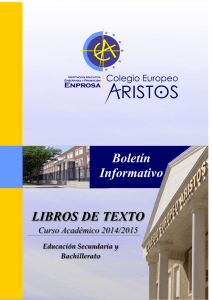 libros de texto educacion secundaria y bachillerato 2014-2015