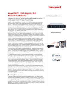 MAXPRO® NVR Hybrid PE - Honeywell Video Systems