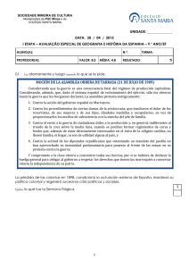 DATA: 30 / 04 / 2015 I ETAPA – AVALIAÇÃO ESPECIAL DE