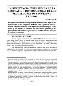 la relevancia estratégica de la regulación internacional de los