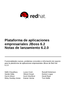 Plataforma de aplicaciones empresariales JBoss 6.2 Notas de