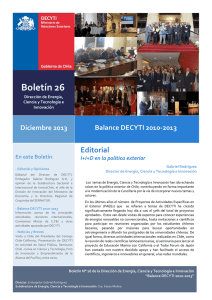 Boletín DECYTI - Ministerio de Relaciones Exteriores de Chile