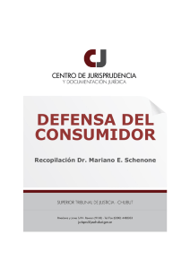 defensa del consumidor - Poder Judicial de la Provincia del Chubut