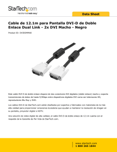 Cable de 12.1m para Pantalla DVI-D de Doble