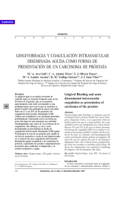 gingivorragia y coagulación intravascular diseminada aguda como