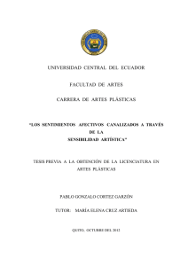 universidad central del ecuador facultad de artes carrera de artes